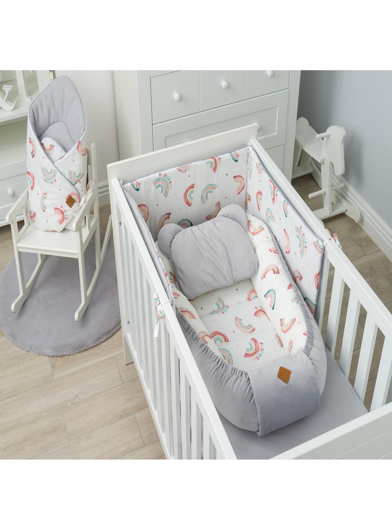 Protector cuna bebé reversible desenfundable algodón | SEVIRA KIDS Gris - Kiabi