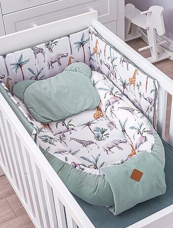 Protector cuna bebé reversible desenfundable algodón | SEVIRA KIDS