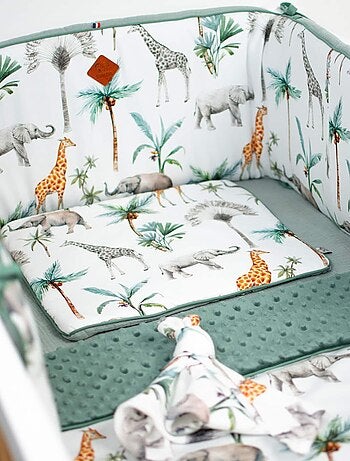 Protector cuna bebé reversible gasa algodón - SEVIRA KIDS