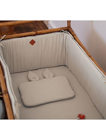 Protector cuna bebé reversible gasa algodón | SEVIRA KIDS