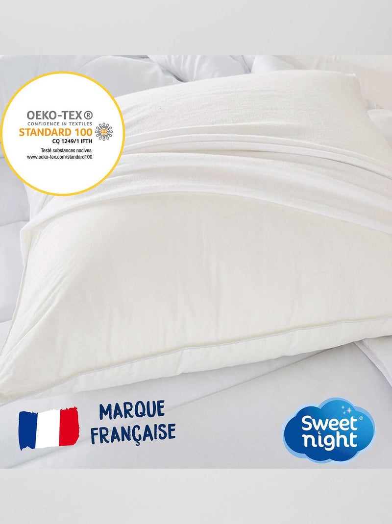 Protector de almohada de algodón impermeable antiácaros blanco - Kiabi