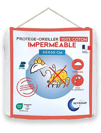 Protector de almohada de forro polar impermeable y antiácaros