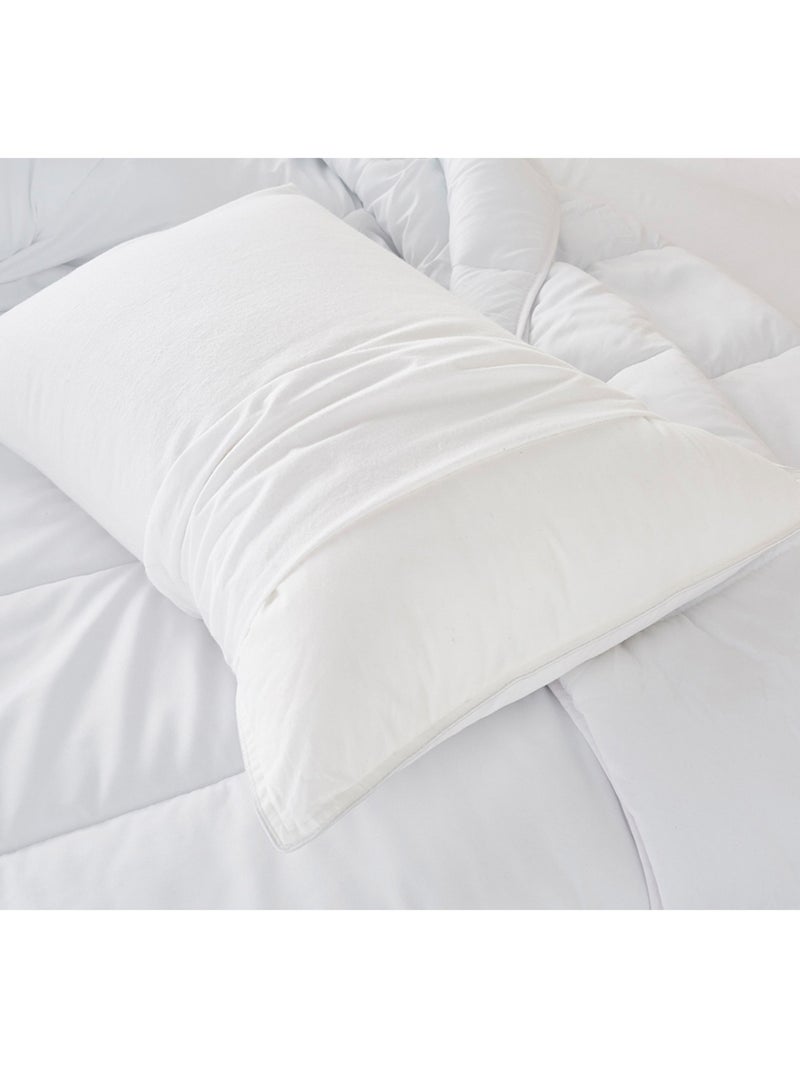 Protector de almohada de forro polar impermeable y antiácaros Blanco - Kiabi