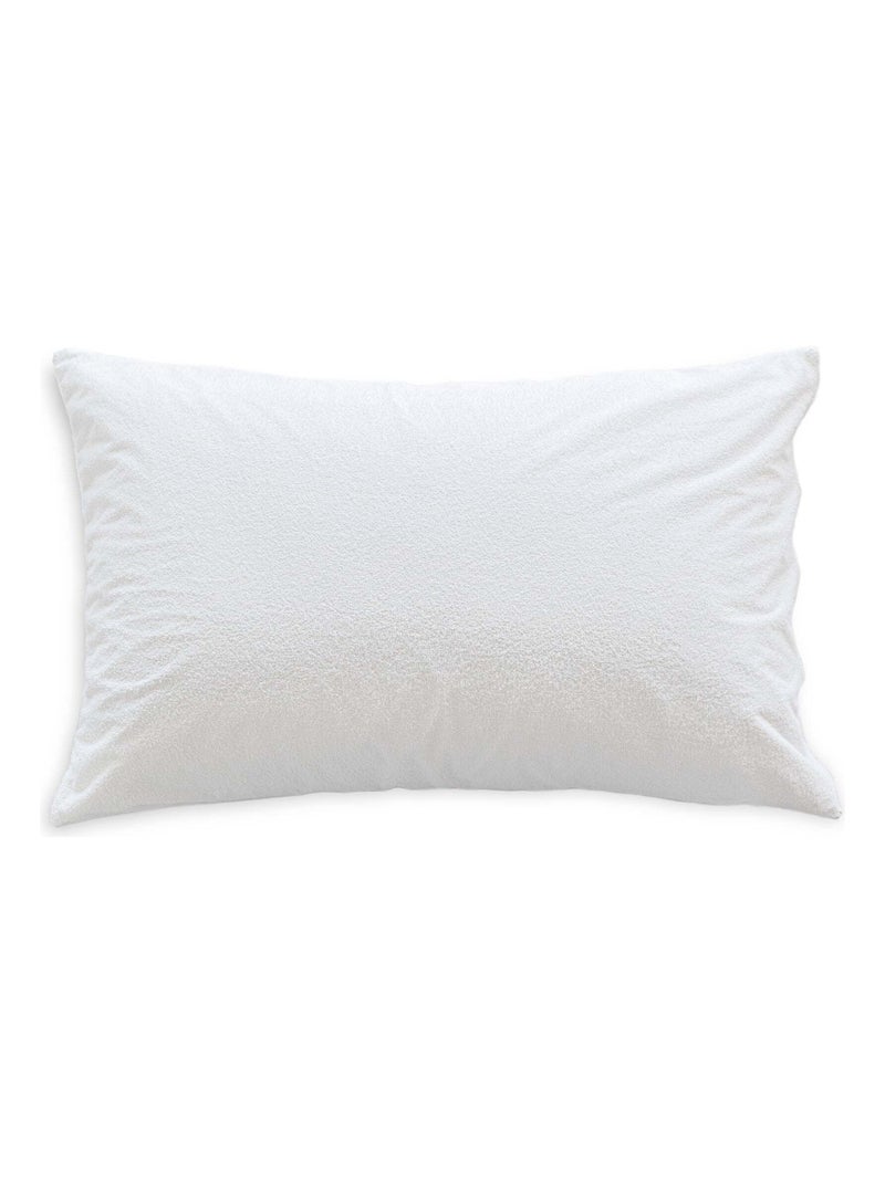 Protector de almohada impermeable Rizo algodón "Happyfriday" Blanco - Kiabi