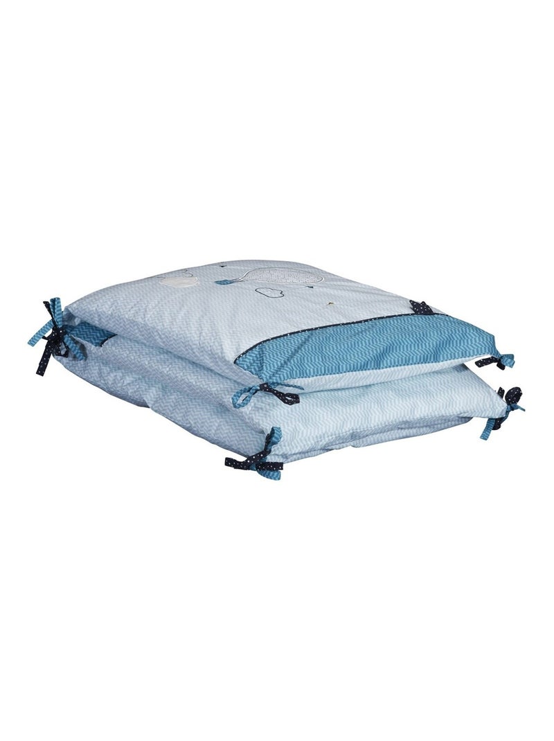 Protector de cama 120x60 o 140x70 en algodón - SAUTHON Azul - Kiabi