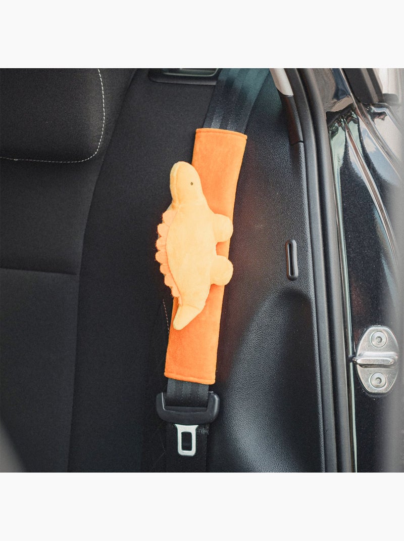 Protector de cinturón infantil ultrasuave con peluche | Cute Naranja - Kiabi