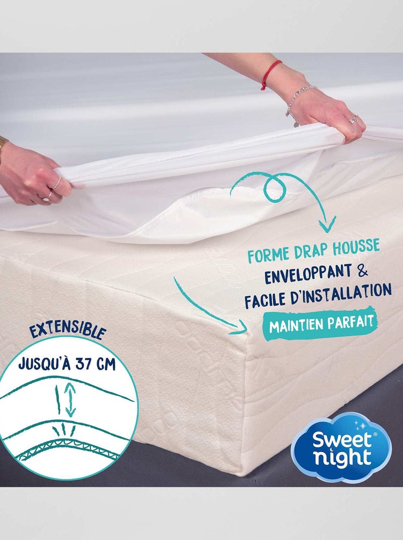 Protector de colchón impermeable blanco - Kiabi