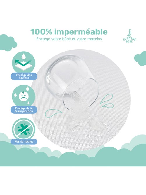 Protector de colchón impermeable para bebé 70 x 140 | SUPERBE BEBE - Kiabi