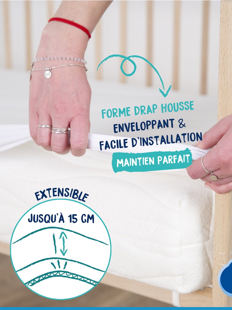 Protector de colchón impermeable para bebé BLANCO - Kiabi