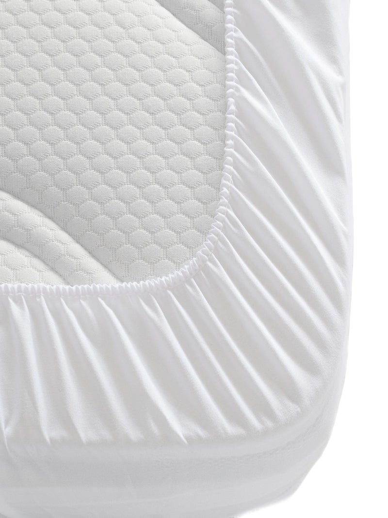 Protector de colchón impermeable Rizo algodón "Happyfriday" Blanco - Kiabi