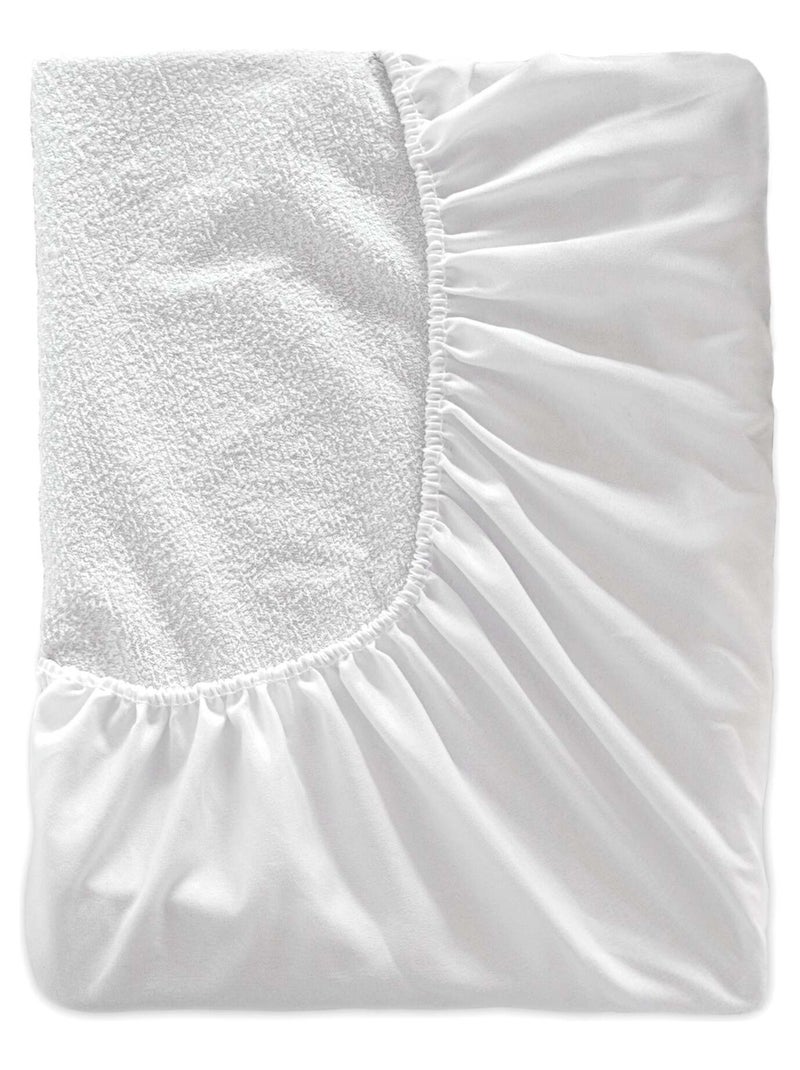 Protector de colchón impermeable Rizo algodón "Happyfriday" Blanco - Kiabi