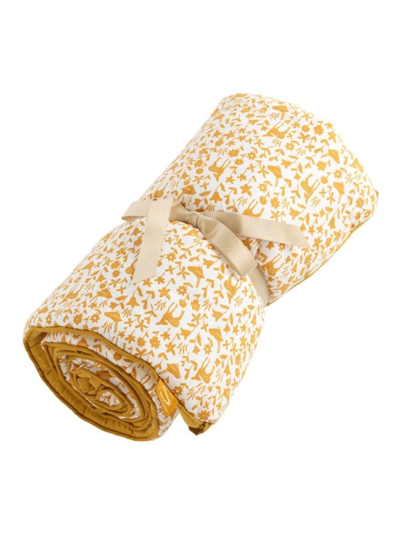 Protector de cuna de algodón 190x40 - SAUTHON Amarillo - Kiabi