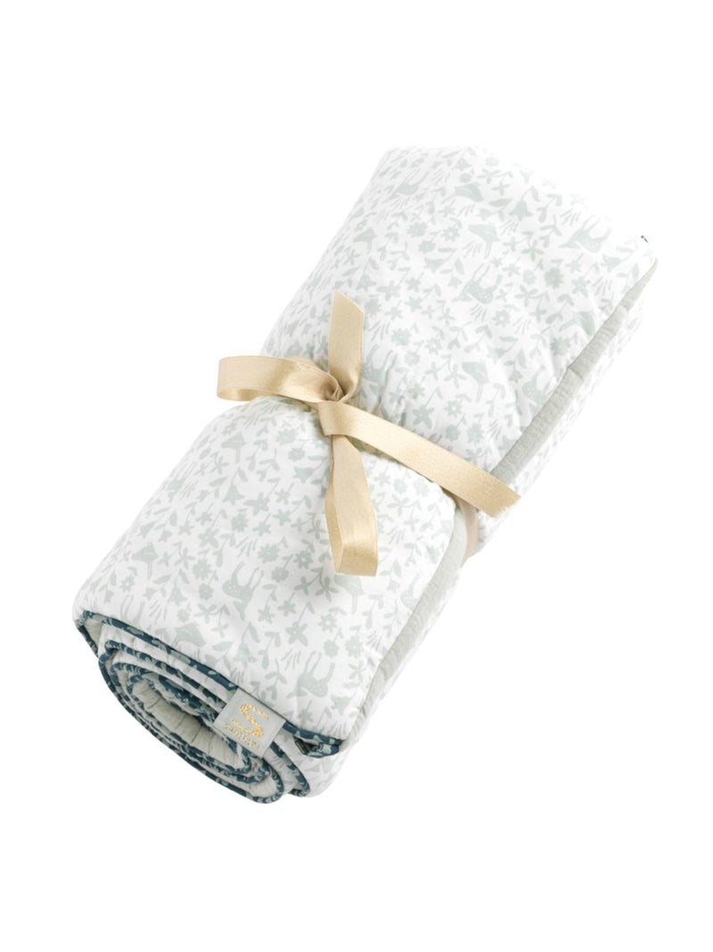 Protector de cuna de algodón 190x40 - SAUTHON Verde tilo - Kiabi