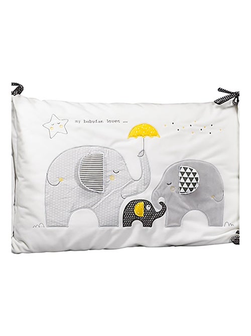 Protector de cuna de algodón blanco con fundas - sauthon - Kiabi