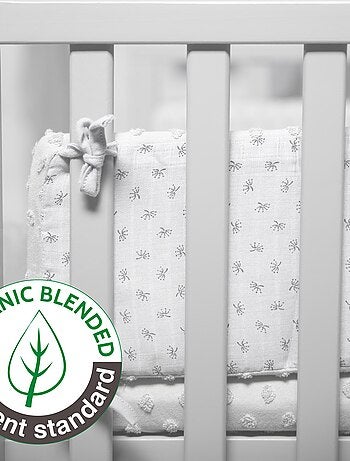 Protector de cuna en algodón orgánico con lunares en relieve - ROBA 'lil planet'