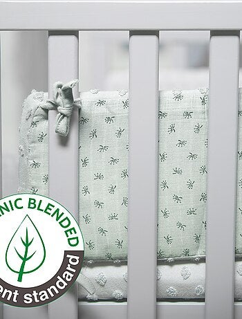 Protector de cuna en algodón orgánico con lunares en relieve - ROBA 'lil planet'