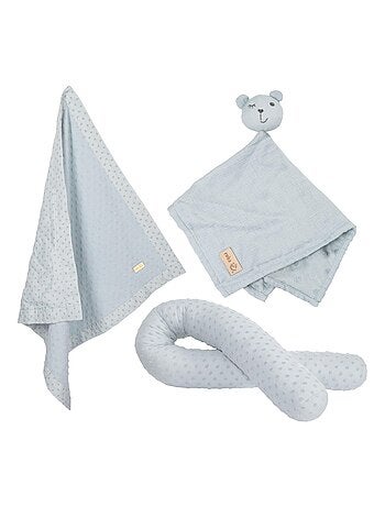 Protector de cuna + manta y peluche en algodón orgánico 'Roba lil planet'