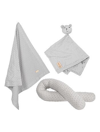 Protector de cuna + manta y peluche en algodón orgánico 'Roba lil planet'