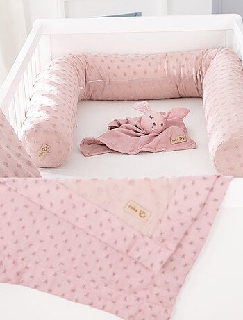 Protector de cuna + manta y peluche en algodón orgánico 'Roba lil planet'