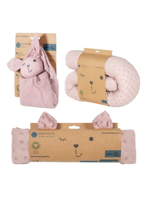 Protector de cuna + manta y peluche en algodón orgánico 'Roba lil planet' - Kiabi