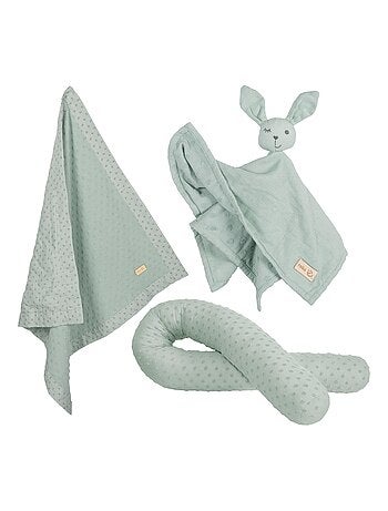 Protector de cuna + manta y peluche en algodón orgánico 'Roba lil planet'