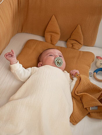 Protector de cuna reversible bebé muselina de algodón | SEVIRA KIDS