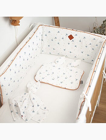 Protector de cuna reversible bebé muselina de algodón | sevira kids