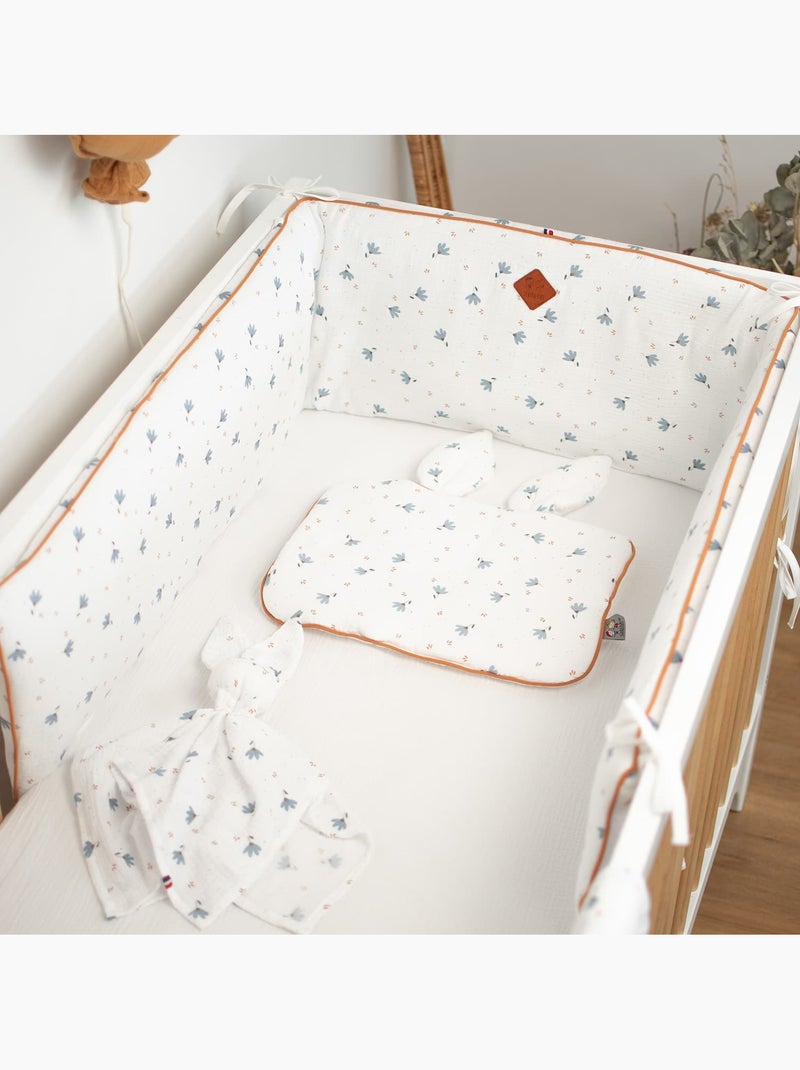 Protector de cuna reversible bebé muselina de algodón | sevira kids Blanco - Kiabi