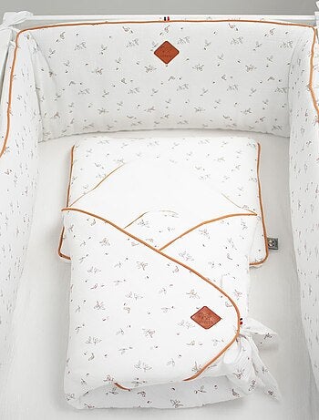 Protector de cuna reversible bebé muselina de algodón | SEVIRA KIDS