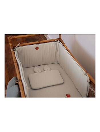 Protector de cuna reversible bebé muselina de algodón | SEVIRA KIDS