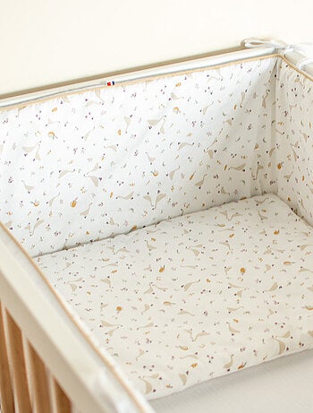 Protector de cuna reversible bebé muselina de algodón | SEVIRA KIDS