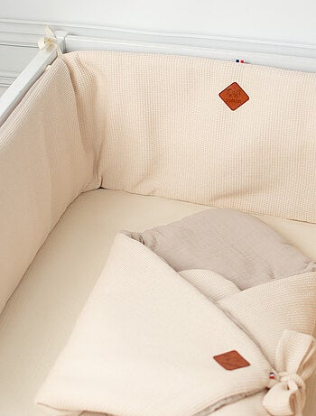 Protector de cuna reversible para bebé nido de abeja - SEVIRA KIDS