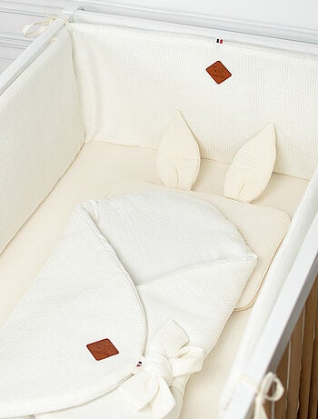 Protector de cuna reversible para bebé nido de abeja | SEVIRA KIDS