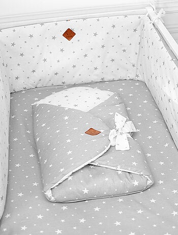 Protector de cuna reversible para bebé nido de abeja | SEVIRA KIDS