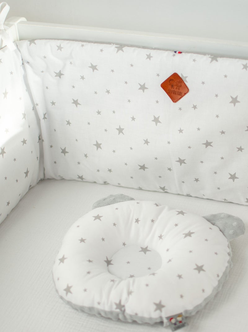 Protector de cuna reversible para bebé nido de abeja | SEVIRA KIDS Gris - Kiabi