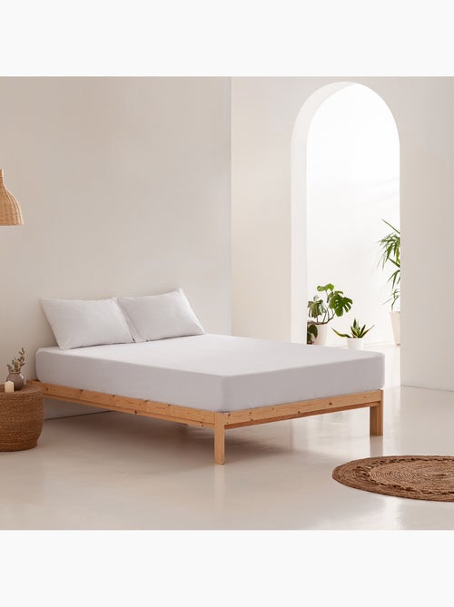 Protector de rizo impermeable para cuna, 100% algodón, ajustable - Gamusi. - Kiabi Protector de rizo impermeable para cuna, 100% algodón, ajustable - Gamusi. - Kiabi