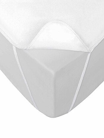 Protector impermeable+elásticos 140 x 190 cm rizo tpu shelly blanco