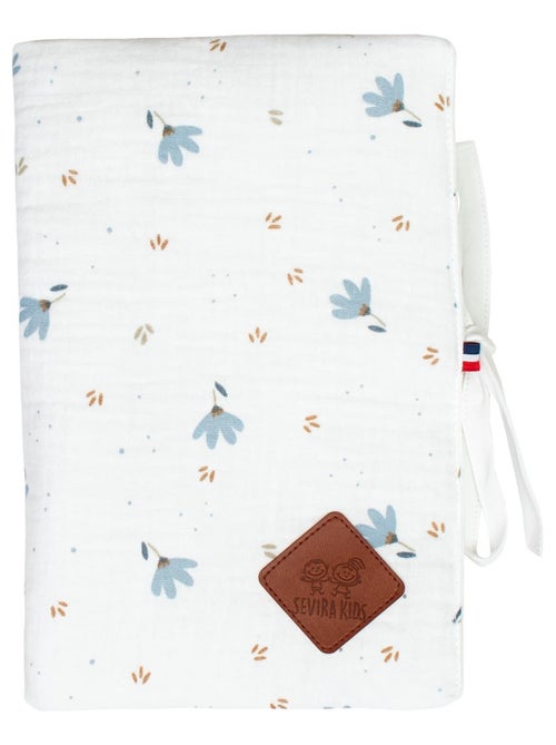 Protector para cartilla de salud del bebé en gasa de algodón, azul aciano | SEVIRA KIDS - Kiabi