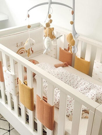 Protectores de barandilla de cama 38x21 cm en algodón - SAUTHON