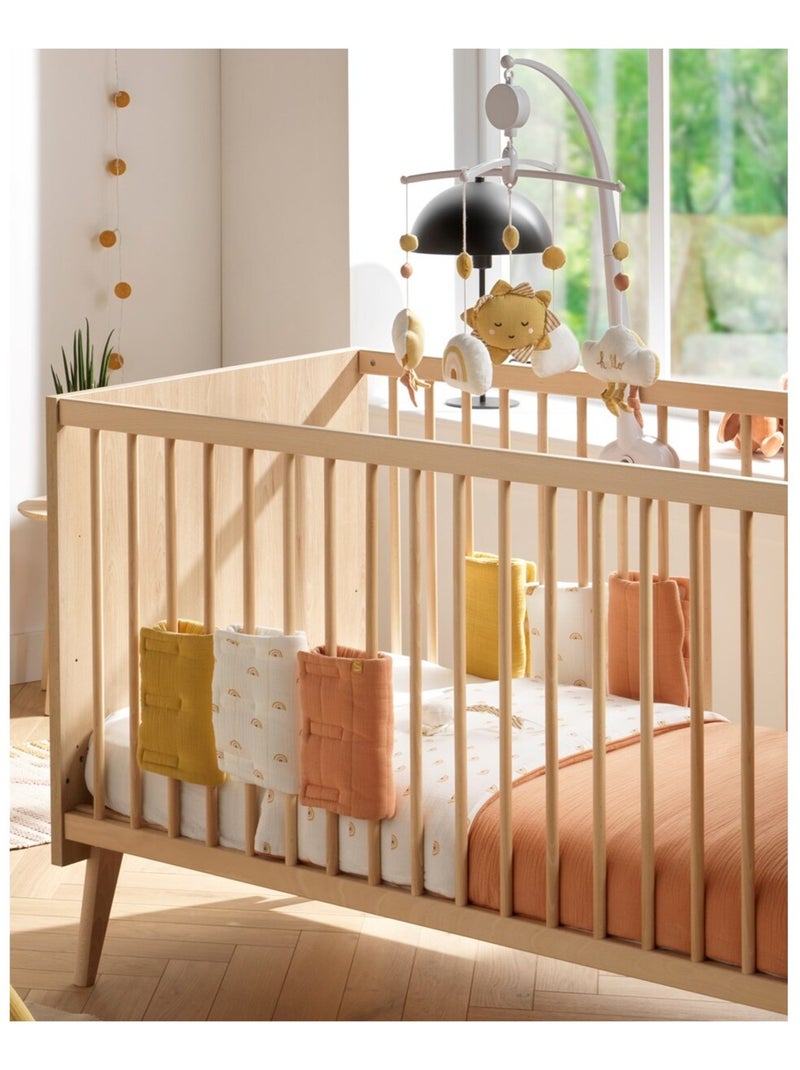 Protectores de barandilla de cama 38x21 cm en algodón - SAUTHON Amarillo mostaza - Kiabi