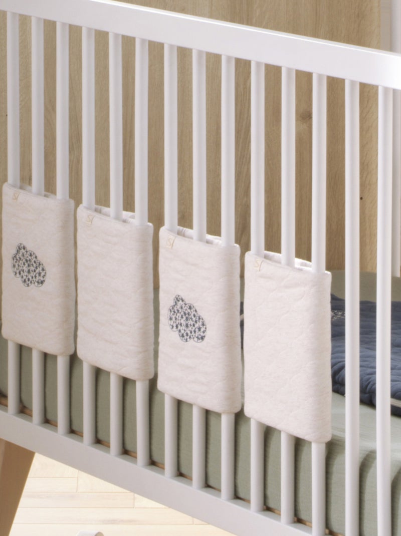 Protectores de barandilla de cama de algodón - SAUTHON Blanco Azul - Kiabi