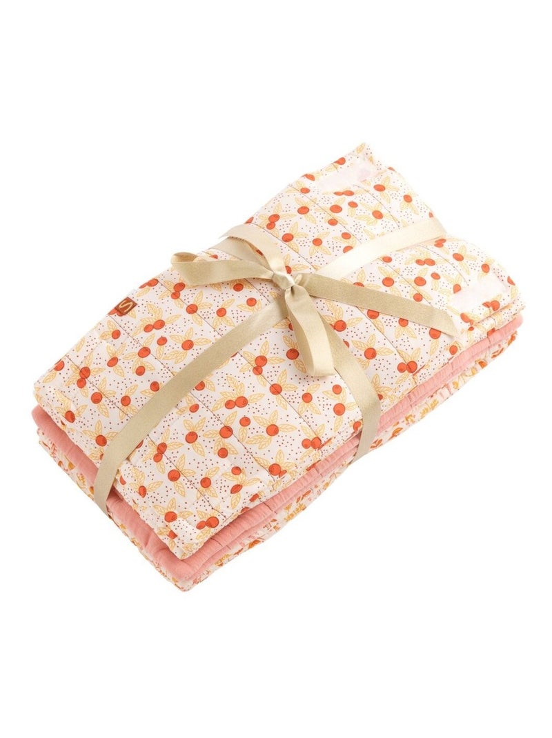 Protectores de barandilla de cuna, pack de 8 en algodón - SAUTHON Rosa - Kiabi