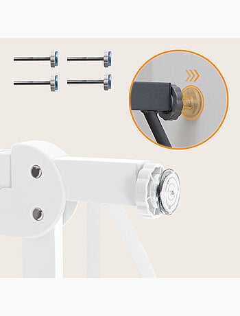 Puerta de seguridad para bebés LIONELO Truus Slim - 75-105 cm - Montaje a presión - No requiere tala