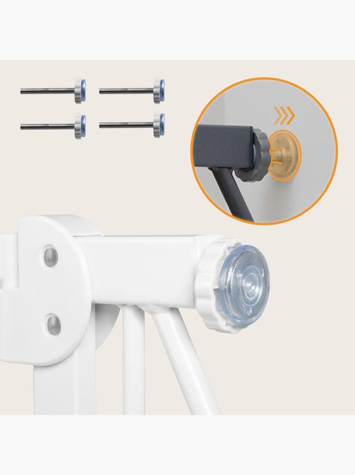 Puerta de seguridad para bebés LIONELO Truus Slim - 75-105 cm - Montaje a presión - No requiere tala - Kiabi