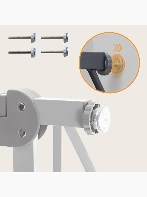 Puerta de seguridad para bebés LIONELO Truus Slim - 75-105 cm - Montaje a presión - No requiere tala - Kiabi