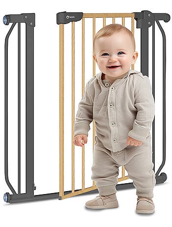 Puerta de seguridad para bebés LIONELO Truus Slim - 75-105 cm - Montaje a presión - No requiere tala
