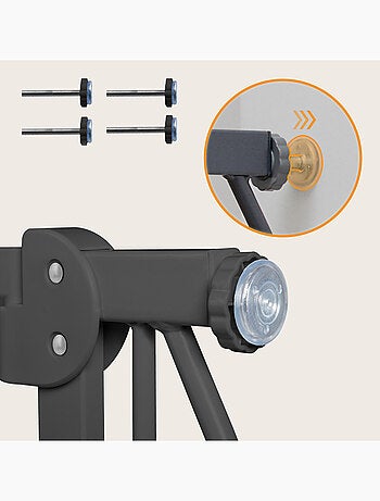 Puerta de seguridad para bebés LIONELO Truus Slim - 75-105 cm - Montaje a presión - No requiere tala