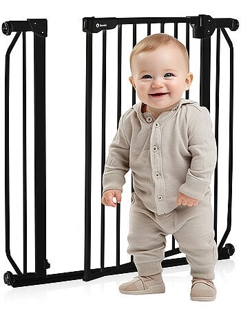 Puerta de seguridad para bebés LIONELO Truus Slim - 75-105 cm - Montaje a presión - No requiere tala