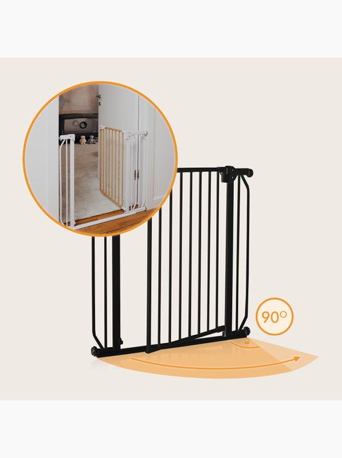 Puerta de seguridad para bebés LIONELO Truus Slim - 75-105 cm - Montaje a presión - No requiere tala - Kiabi