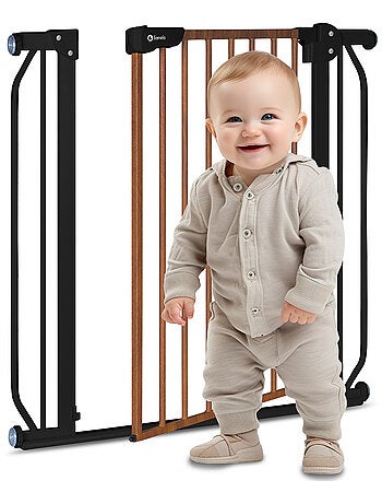 Puerta de seguridad para bebés LIONELO Truus Slim - 75-105 cm - Montaje a presión - No requiere tala